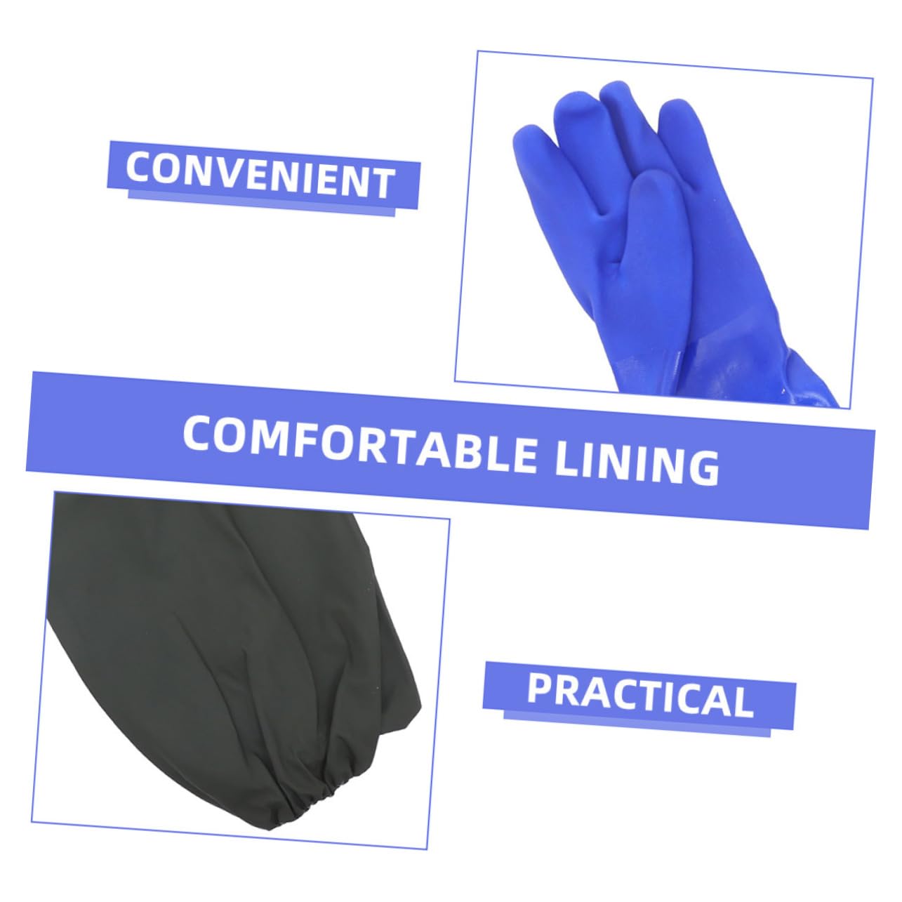 2pares Guantes de Goma Largos Impermeables para Lavar Platos Cocina de Guantes Resistentes Codo para Limpieza del Hogar y Cuidado de Peceras
