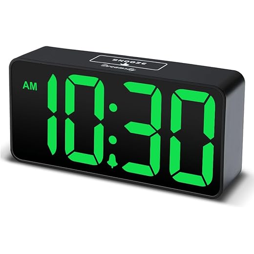 DreamSky Small LED Alarm Clock with USB