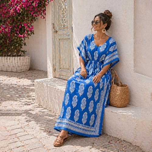 Image of Miss Lavish London Women's Kaftan- Kaftan Dress for Casual, Party, Evening, Vacation and Everyday Wear