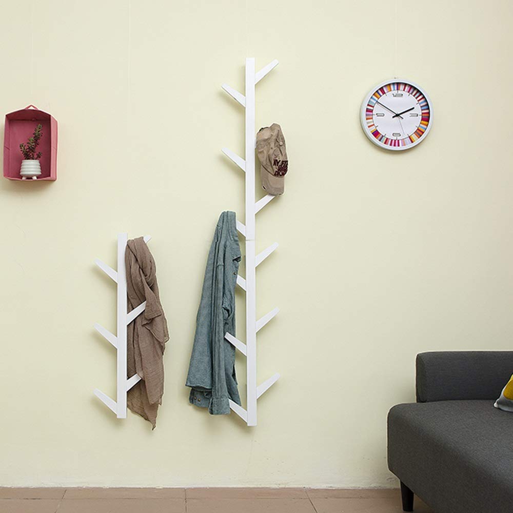 Xyanzi Precioso Perchero Montado En La Pared, Perchero De Bambú Moderno para Sombreros De Árbol Bolsas, Bufandas Ropa Bolso Paraguas Instalado En La Pared De La Percha del Baño del Dormitorio
