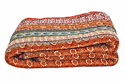 1001 Wohntraum Tagesdecke, Baumwolle, Rot, 230 x 250 cm – Bild 3