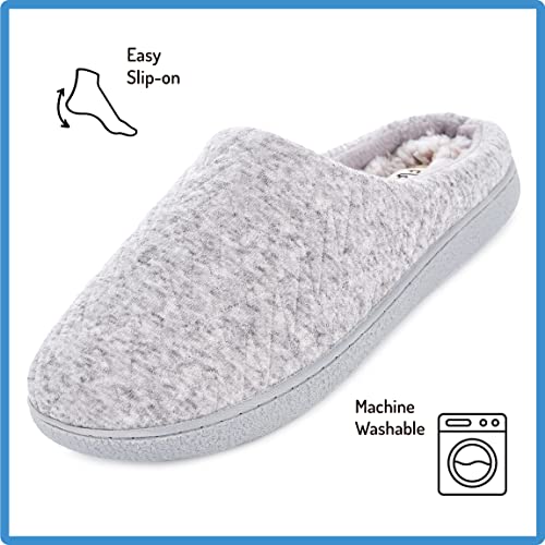 Floopi Slippers for Women Indoor Outdoor Faux Sherpa Fur W/Warm Fleece Lined Clog Slipper W/Memory Foam2