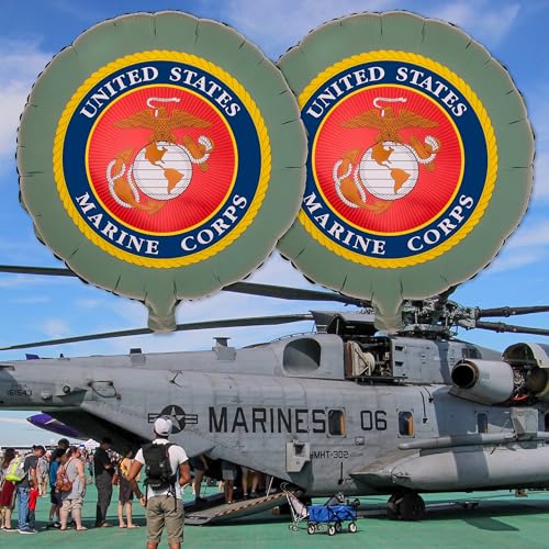 Image of U.S. Marines Official Seal Balloons (3 Pcs.)! 3 Mylar Balloons featuring the Marines Emblem! Great for your Marines' Birthday, Homecoming, Graduation & More. by Havercamp