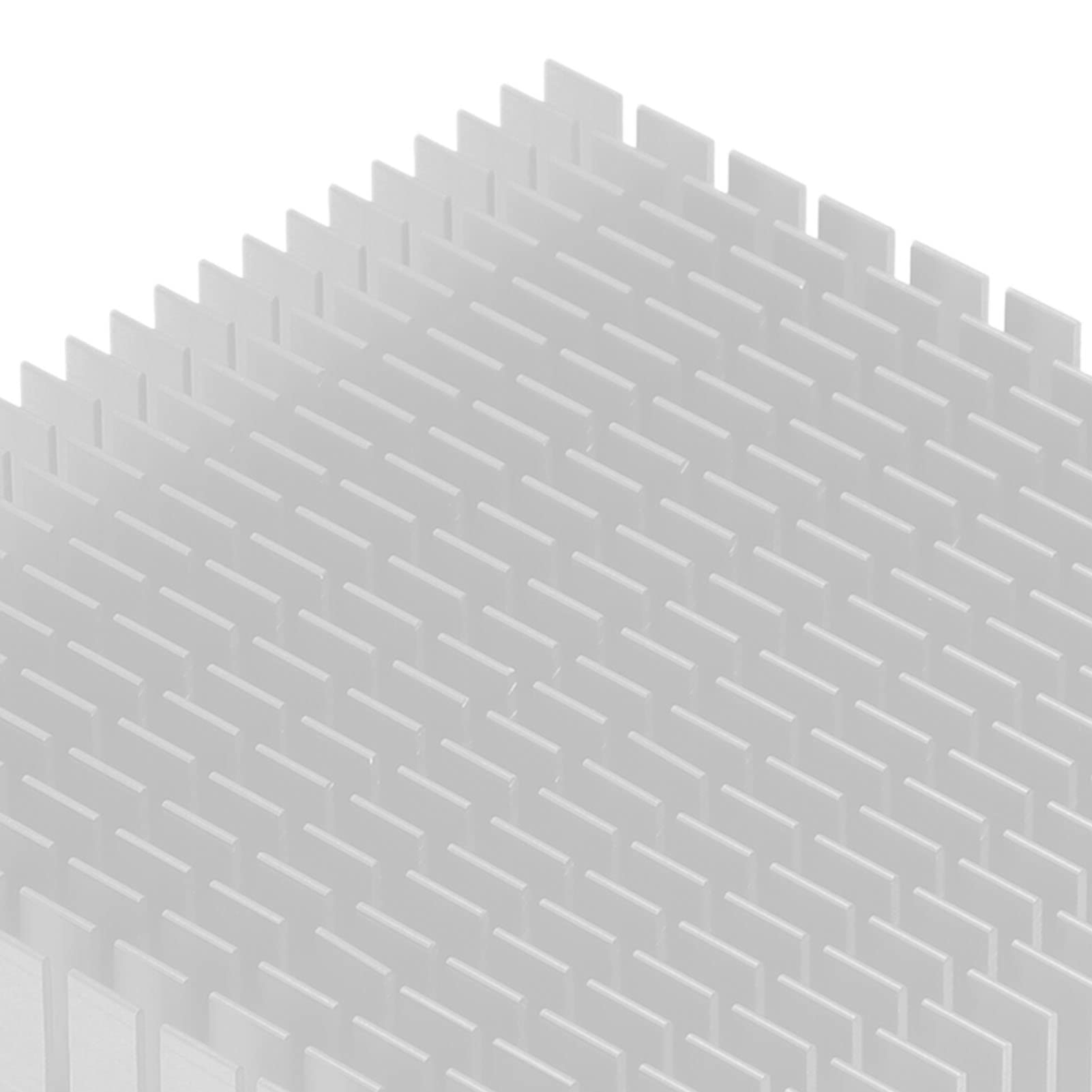 Moduł radiatora, 120 mm x 120 mm x 20 mm, uniwersalny radiator aluminiowy o wysokiej wydajności do płytki drukowanej do tranzystorów (biały)