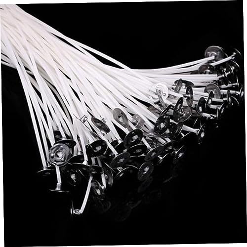 Holibanna 50 piezas mechas para velas preenceradas miniatura 3