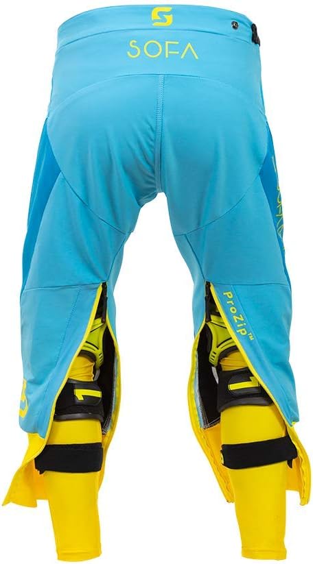 ProZip Blue Adult motocross MX off-road dirt bike Jersey Pants combo riding gear set (Pants W32 / Jersey Large) (Pant W30 / Jersey Medium) (Pant W28 / Jersey Small)