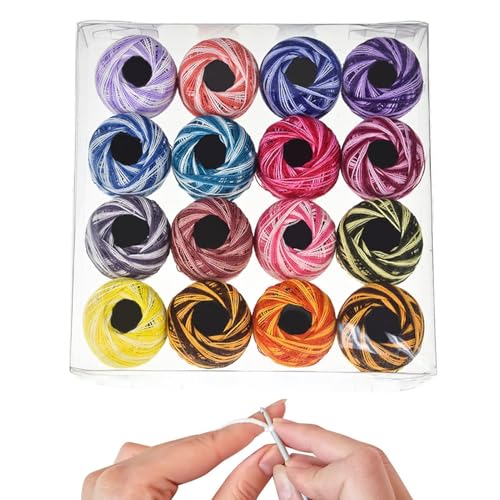 de de bordar, de coser para acolchar, 16 rollos de de bordado multicolor segmentado para teñir, accesorios de costura para hacer en casa