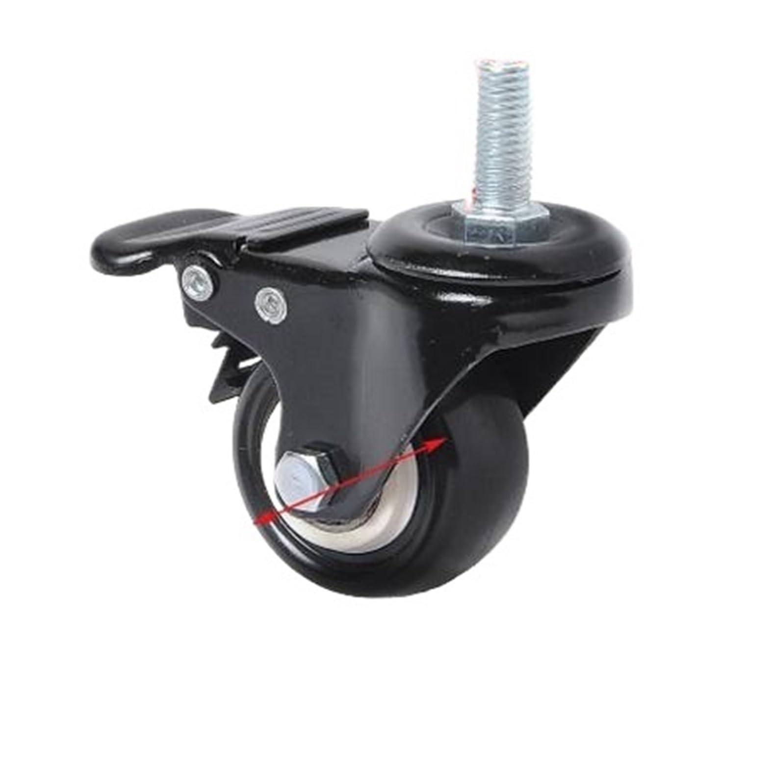 MXXDMOPD 4 Pieces/lot 2 inch casters with Brakes PU Wheels Polyurethane Furniture Speakers Mute(2 Inch Screw Brake)