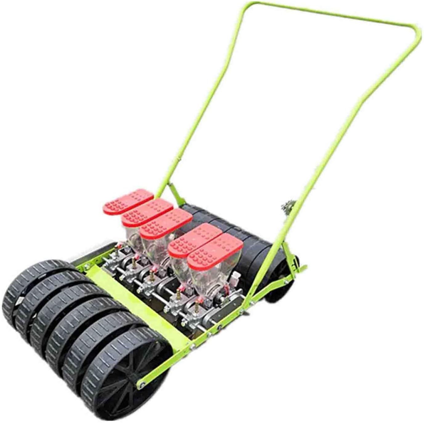 Manual Garden Seeder - Hand Push Vegetable Planter with Precision Sowing & 3-Row Seed Spreader, Efficient Fertilizer Applicator for Easy Planting & Gardening