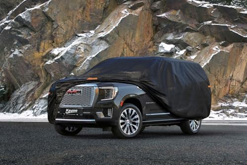 Image of Kayme 7 Layers SUV Car Cover Custom Fit for GMC Yukon (1995-2025) Waterproof All Weather for Automobiles, Outdoor Full Cover Rain Sun UV Protection.