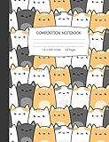 Composition Notebook: Kawaii Cats Wide Ruled Lined Journal