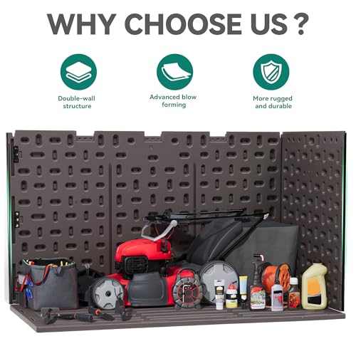 image for YITAHOME 200 Gallon Extra Large Deck Box, Double-Wall Resin Outdoor St