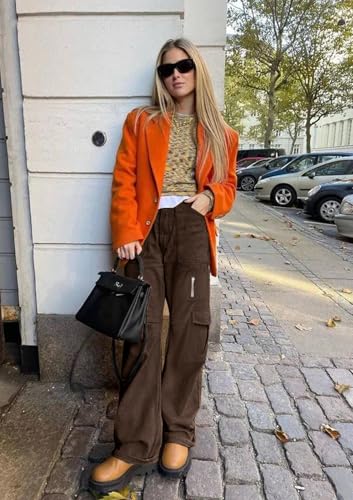 IVIR Y2K Baggy Cargo Trousers Brown