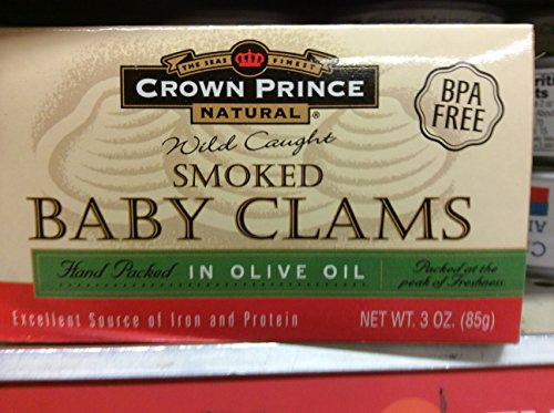 Crown Prince Natural Wild Caught Smoked Baby Clams (Pack of 3)