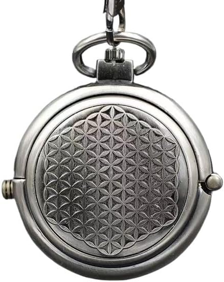 Vintage Pocket Watch,Pocket Watch Chains,Retro Antique Hollow Cover Unique Double Turntable Capping Hand-Winding Mechanical Pocket Watch Men Steampunk Bronze 30cm Chain