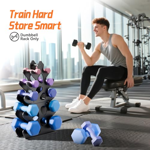 5-stufiges Hantelregal, Gewichtsständer für das Home Gym, Halteständer für Freihanteln