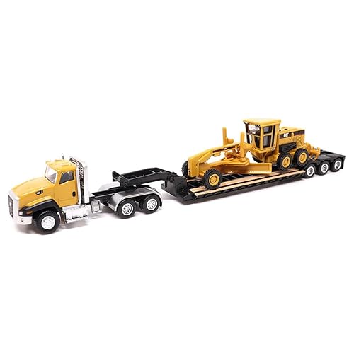 Diecast Masters 1/87 Caterpillar CT660 Day Cab with Lowboy Trailer & 163H Motor Grader 84414
