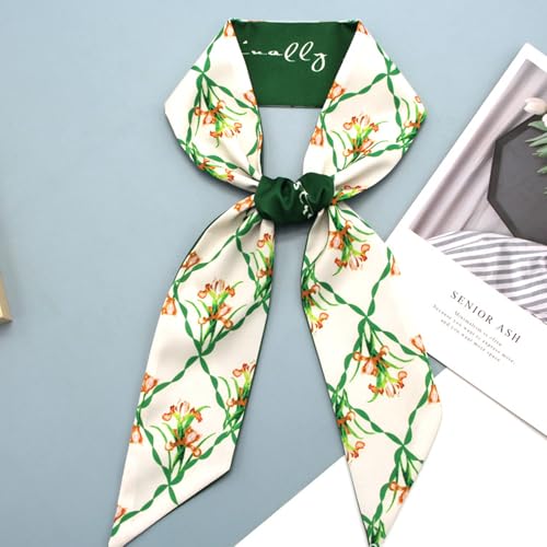 5 Pack Purse Scarf Set,Silk Ribbon Scarves for Bags Head Scarf for Handbag Handle Scarf Band Hair Neck Scarf for Women Fashion Holiday Gifts Wrapping,502