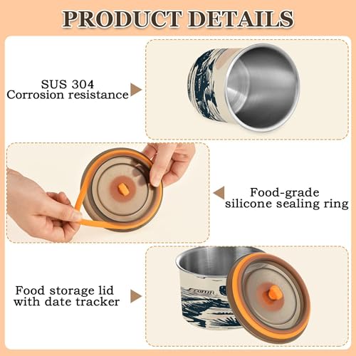 Contenedor Hermético de Café de Acero Inoxidable 500 ml miniatura 5
