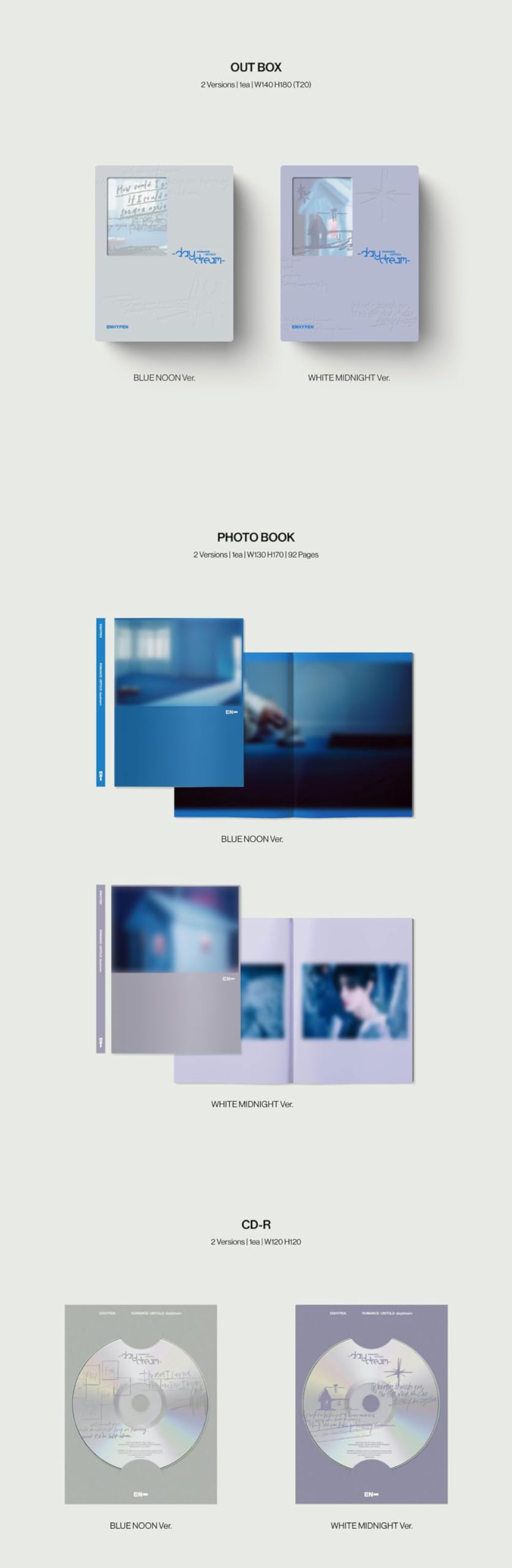 EN HYPEN - ROMANCE : UNTOLD DAYDREAM, [WHITE MIDNIGHT VERSION]
