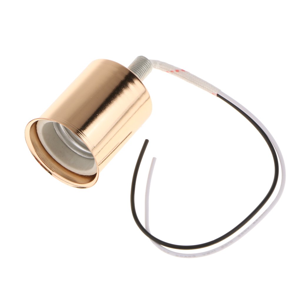 MagiDeal E14 E27 Ceiling Light Base Chandelier Lamp Socket Holder for Corridor Cafe Bar - gold, E27-image-27
