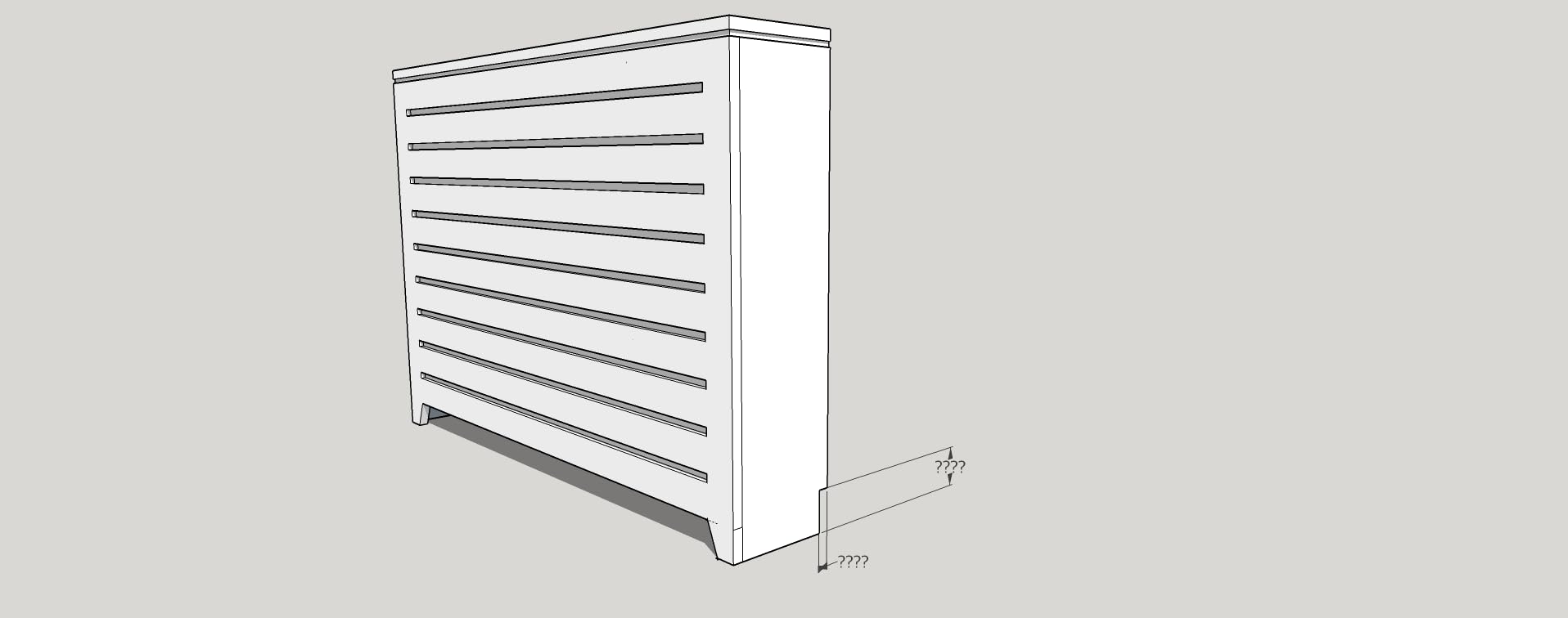 Cubre radiadores lacados. Diferentes Medidas. También fabricamos a Medida. Consultar: info@greca.info Tfno 948312264 (94 * 19 * 87 cms)