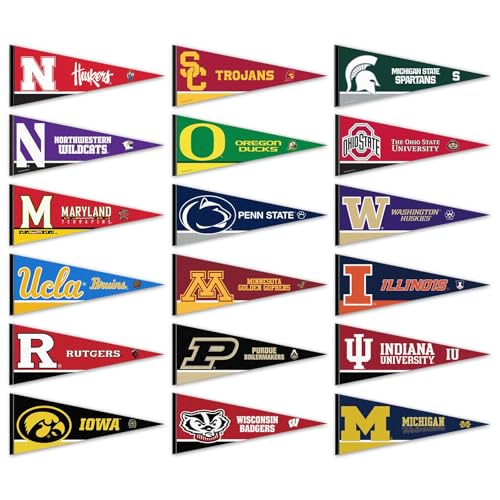 Big Ten Conference College Pennant Set