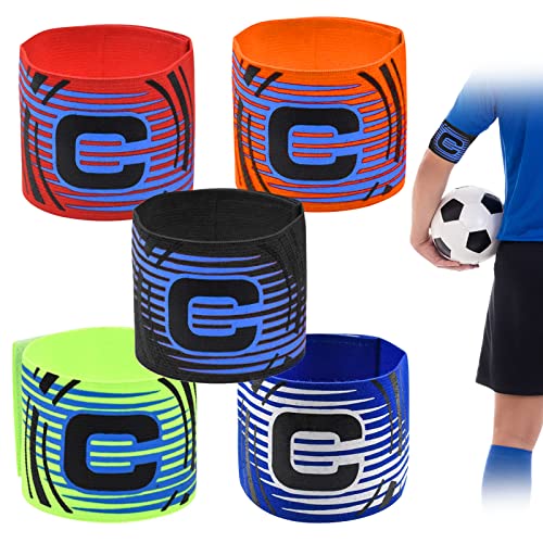 Brazalete De Capitan 5 Piezas Futbol C Brazalete Capitan Armband EláStica Ajustable Badge...