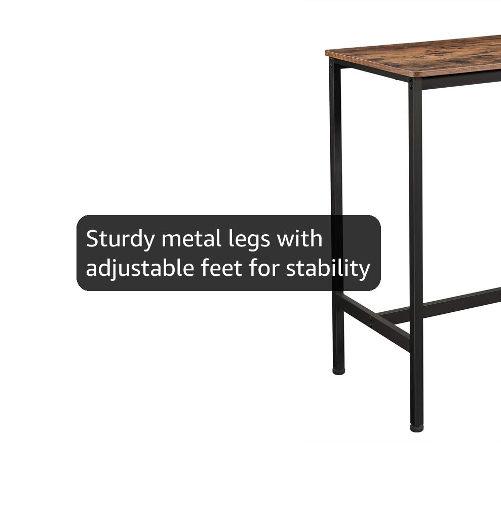 Amazon.com: VASAGLE Bar Table with Sturdy Metal Frame, Easy