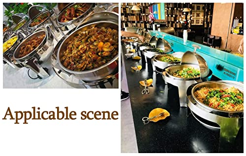 ywewsq Chafers und Buffetwärmer, Chafing Dishes, runde Edelstahl-Buffetserver und Speisenwärmer für Buffets, Bankette… – Bild 3