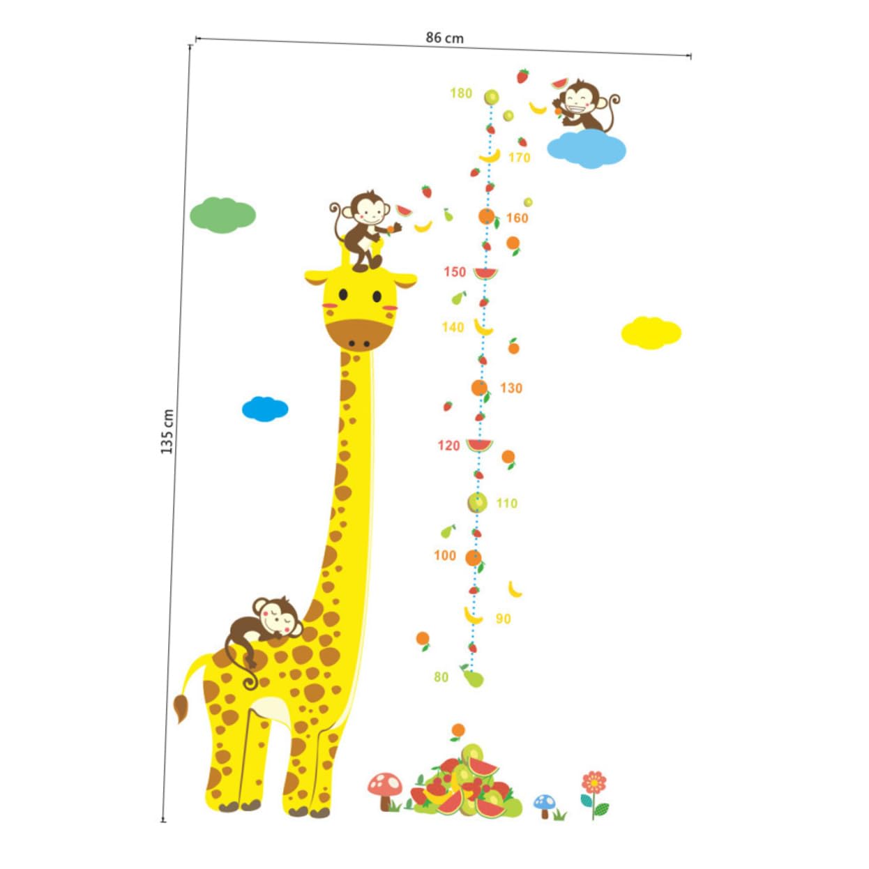 トロピカル キリン 成長チャート 定規 デカール 子供 成長チャート 装飾 成長定規 子供の装飾 ピールアンドスティック 壁装飾 保  キリンのデジタル身長計| ハシートップイン公式オンラインストア | ハシートップイン公式オンラインストア