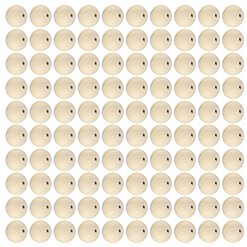 Perles en bois de 25mm à trou large pour création macramé et bijoux