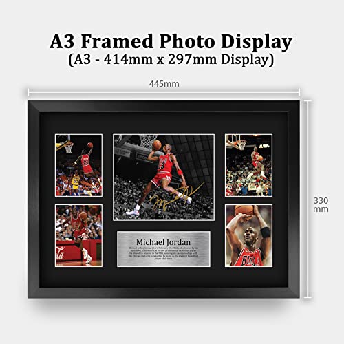 HWC Trading A3 FR Michael Jordan Gift Signed Large Framed A3 Printed Autograph Chicago Bulls Gifts Photo Display - Image 3