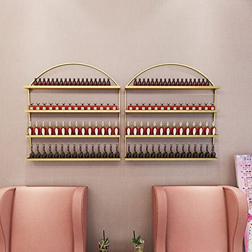 Support mural pour vernis à ongles étagère dorée