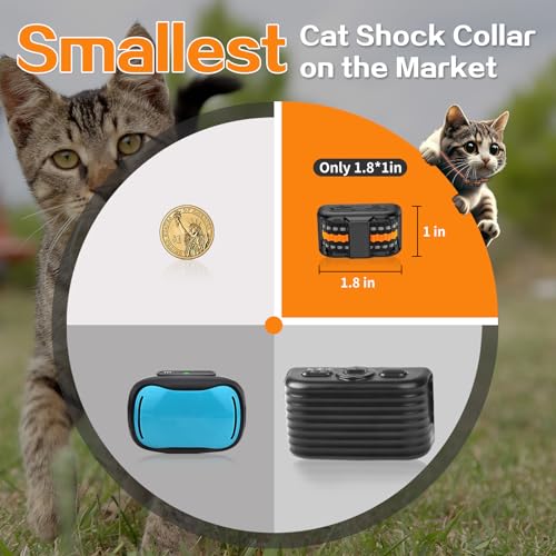 Tiniest-Cat-Shock-Collar-Lightest-Cat-Training-Collar-with-Remote-for-Small-Cats-5-15lbs-Medium-Large-CatsPuppies-Waterproof-Rechargeable-1300ft-Range-Orange