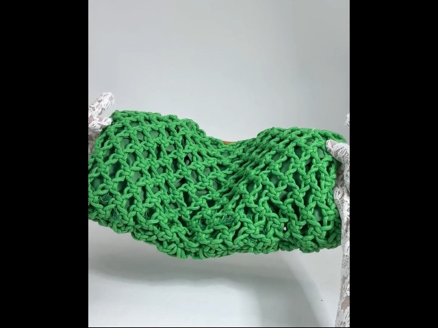 Bolso de mano de mimbre tejido con bambú para mujer miniatura 7