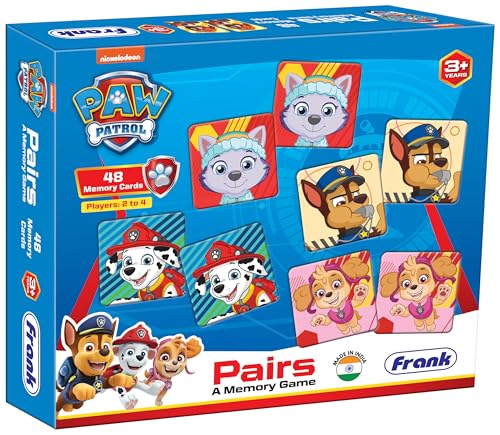 Frank Paw Patrol - Pairs (A Memory Game) for 3 Years and Above - Fun & Challenging Brain Booster Games - Educational Game for Focus and Memory - 70304