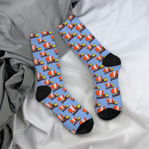 Seamless Pattern Of Concrete Mixer Truck Socks For Men Women Gift Sport Wicking Crew Socks Warm Cozy Socks3
