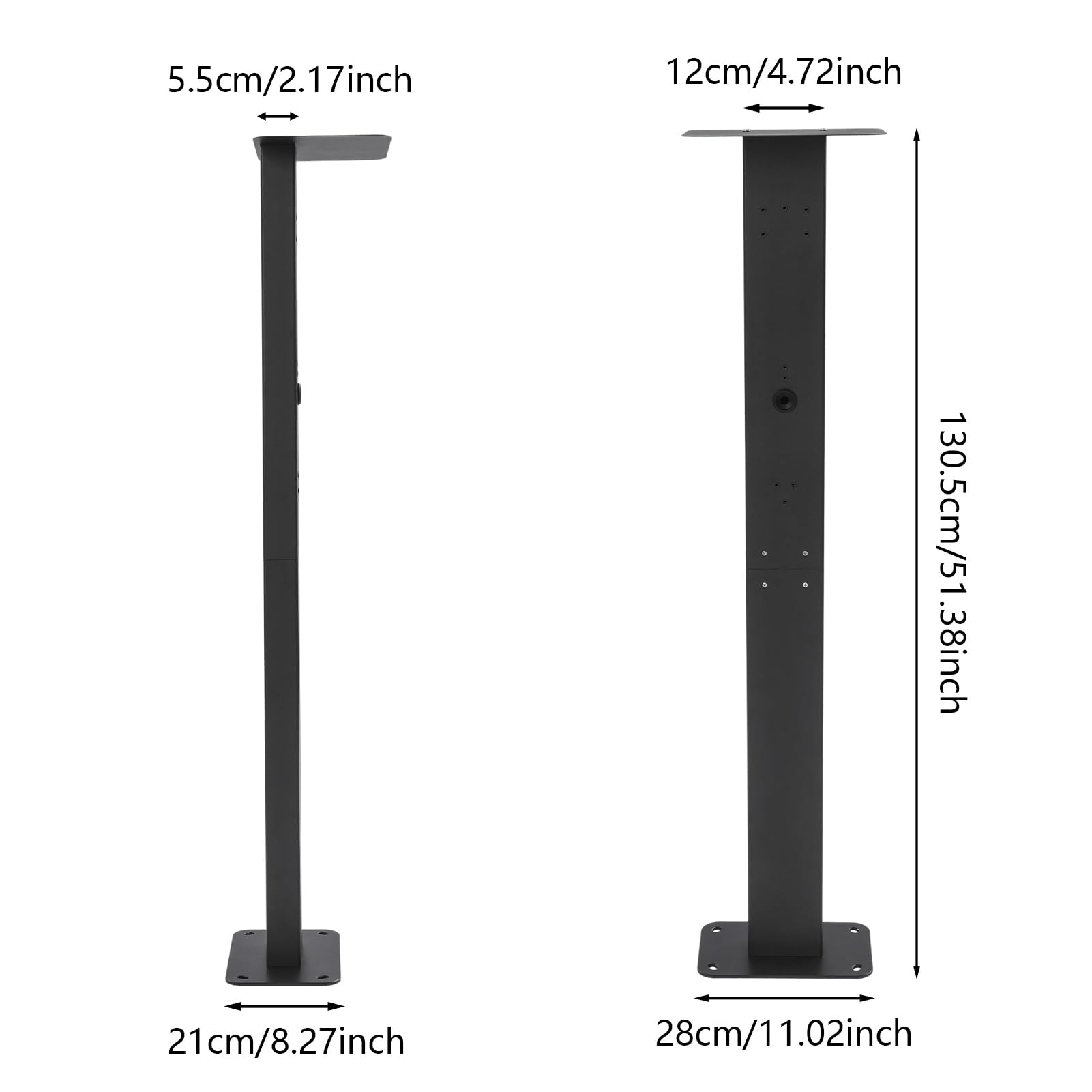 Stacja ładująca EV, kolumna montażowa, 2 mm Mobility Wallbox, 28 x 21 x 130,5 cm, podpórka montażowa do użytku wewnątrz i na zewnątrz, kolumna do stacji ładowania samochodów elektrycznych
