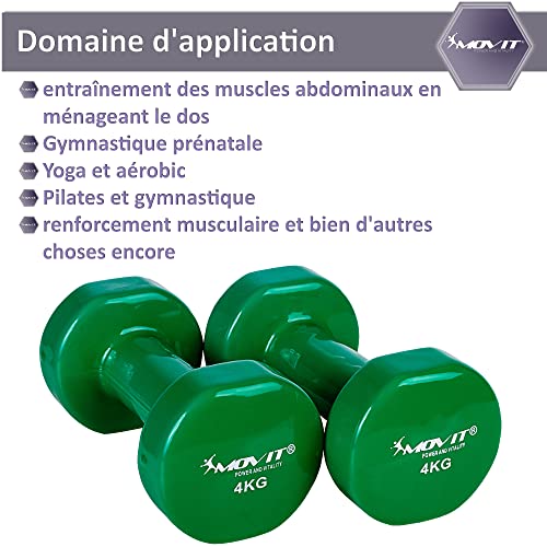 Set d'haltères en vinyle - Set de 2 x 1,5 kg - Orange