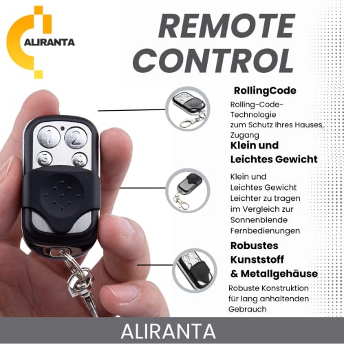 EcoStar RSC2, EcoStar RSE2 Kompatibel Fernbedienung Garagentor Ersatzfernbedienung Transmitter 433,92 MHz, Rolling Code Handsender