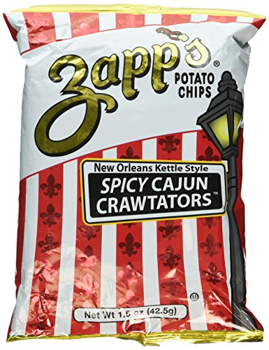 Zapps Potato Chips - Spicy Cajun Crawtators - 1.5 oz (Pack of 6)