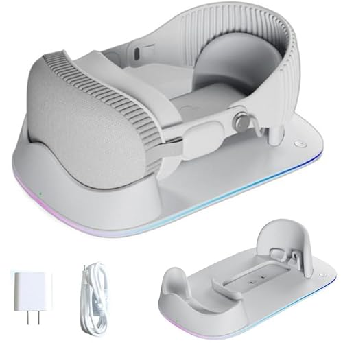 Apple Vision Pro 対応 充電ドック 磁気 充電ベース バッテリーチャージャースタンド RGB 照明モード 急速充電対応 Apple Vision Pro 対応 充電ドック 磁気 充電ベース バッテリーチャージャースタンド RGB 照明モード 急速充電対応