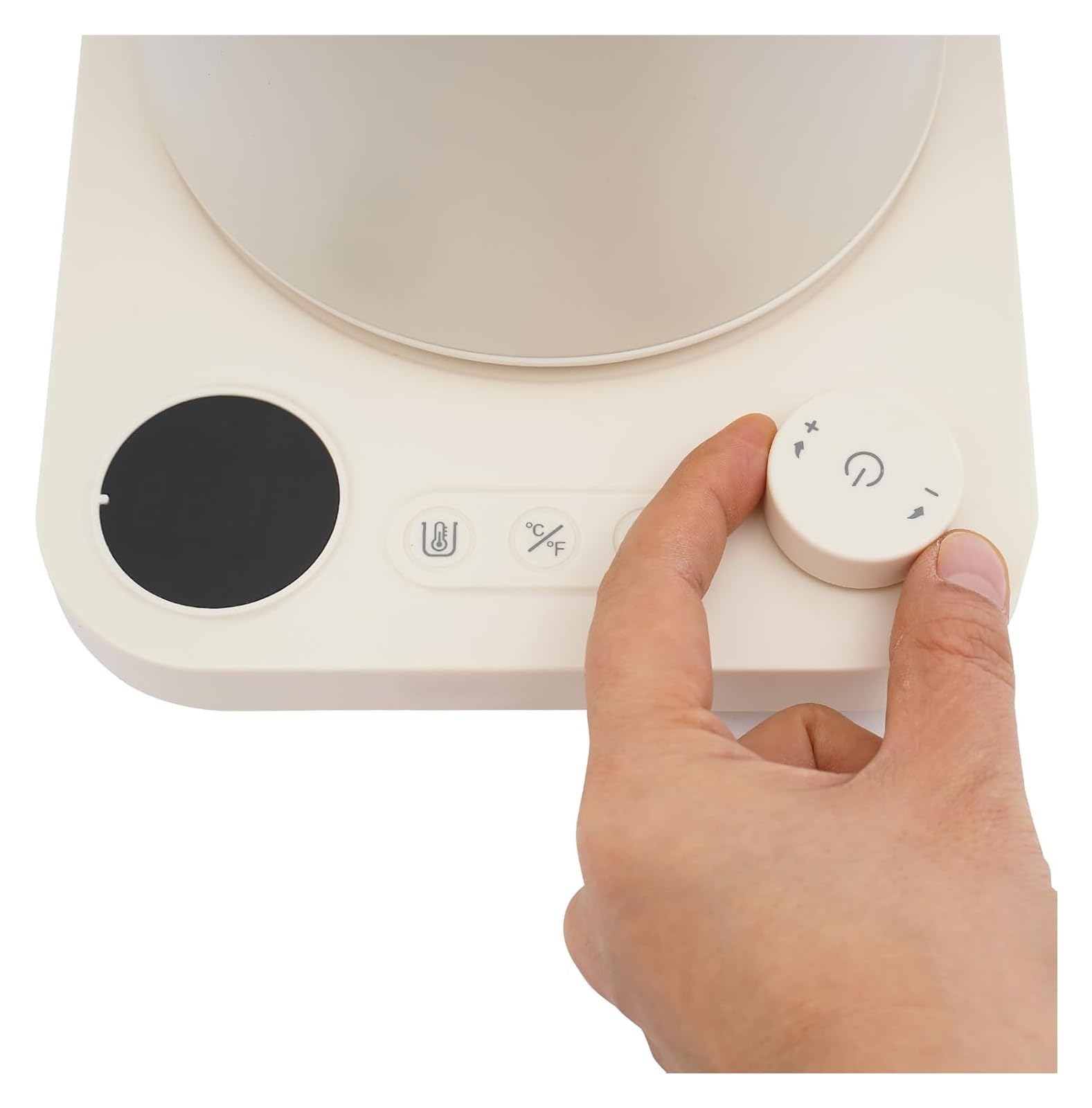 Hervidor eléctrico de cuello de cisne, control de temperatura inteligente, interior de acero inoxidable, calentamiento rápido, tetera de 200 W, mango con diseño de madera, pantalla LED
