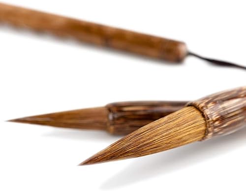 Miniatura 9 de De alto grado Shanlian Hubi fino chino caligrafía cepillo Sumi cepillo conjunto para principiantes acuarela dibujo Kanji cepillo conjunto