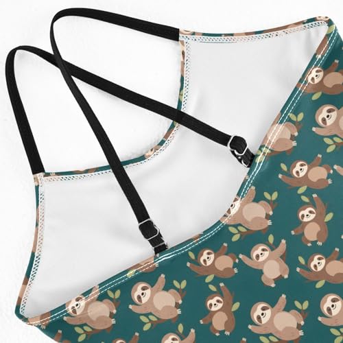 senya Girls Swimsuits One-Piece Swimwear Tie Bathing Suit Beach Summer Round Neck 7-8T Solth Pattern4