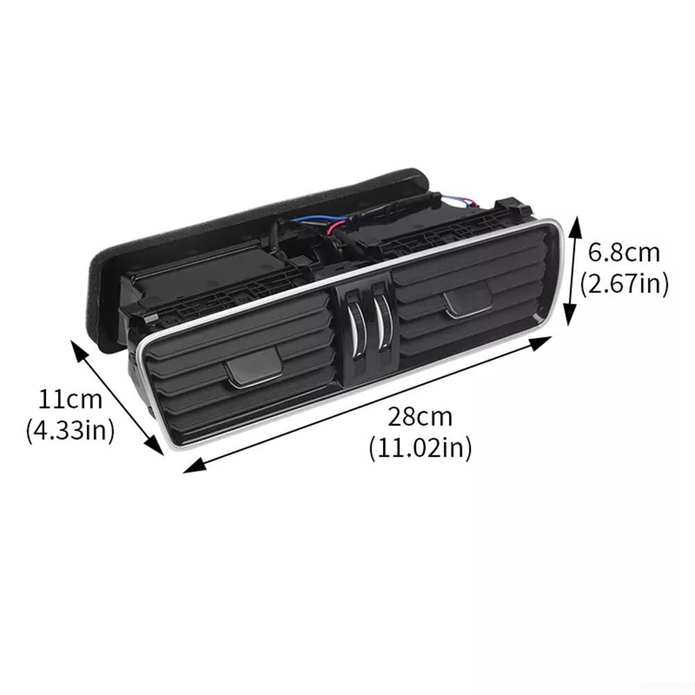 Pannello centrale per cruscotto con presa di controllo del clima per Passat B6 B7, CC 2006-2011, 3AD819728A, nero