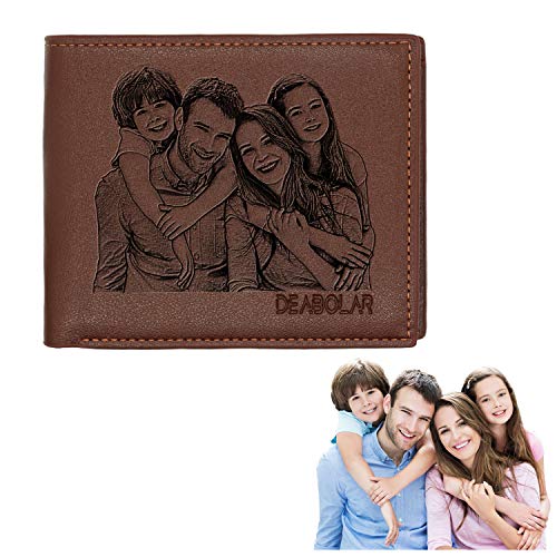 Personalized Wallet for Men Custom Photo Wallet Engraved Leather Trifold Wallet2