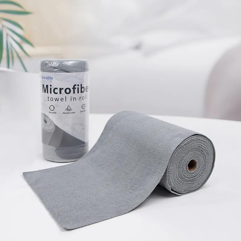 Microfiber Cleaning Cloth Roll 30 Reusable Towels for Kitchen, Microfiber Towels for Cars, Dish Towels, Floor Cleaner, Kitchen Cloth and All-Purpose Cleaning