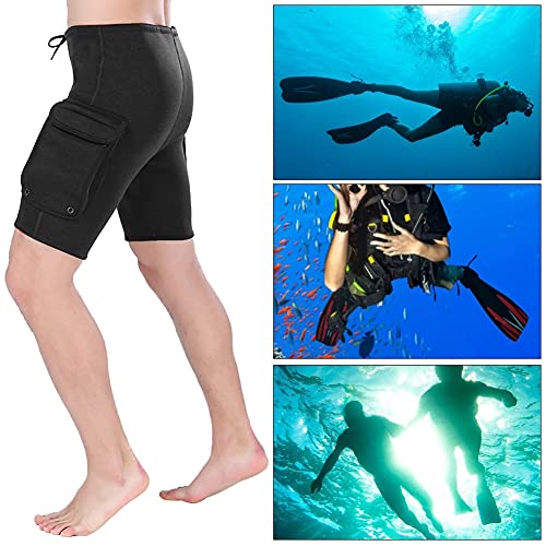 Shorts de Mergulho Masculinos de Neoprene 3MM, Adequados para Caiaque, Mergulho, Windsurf (M)